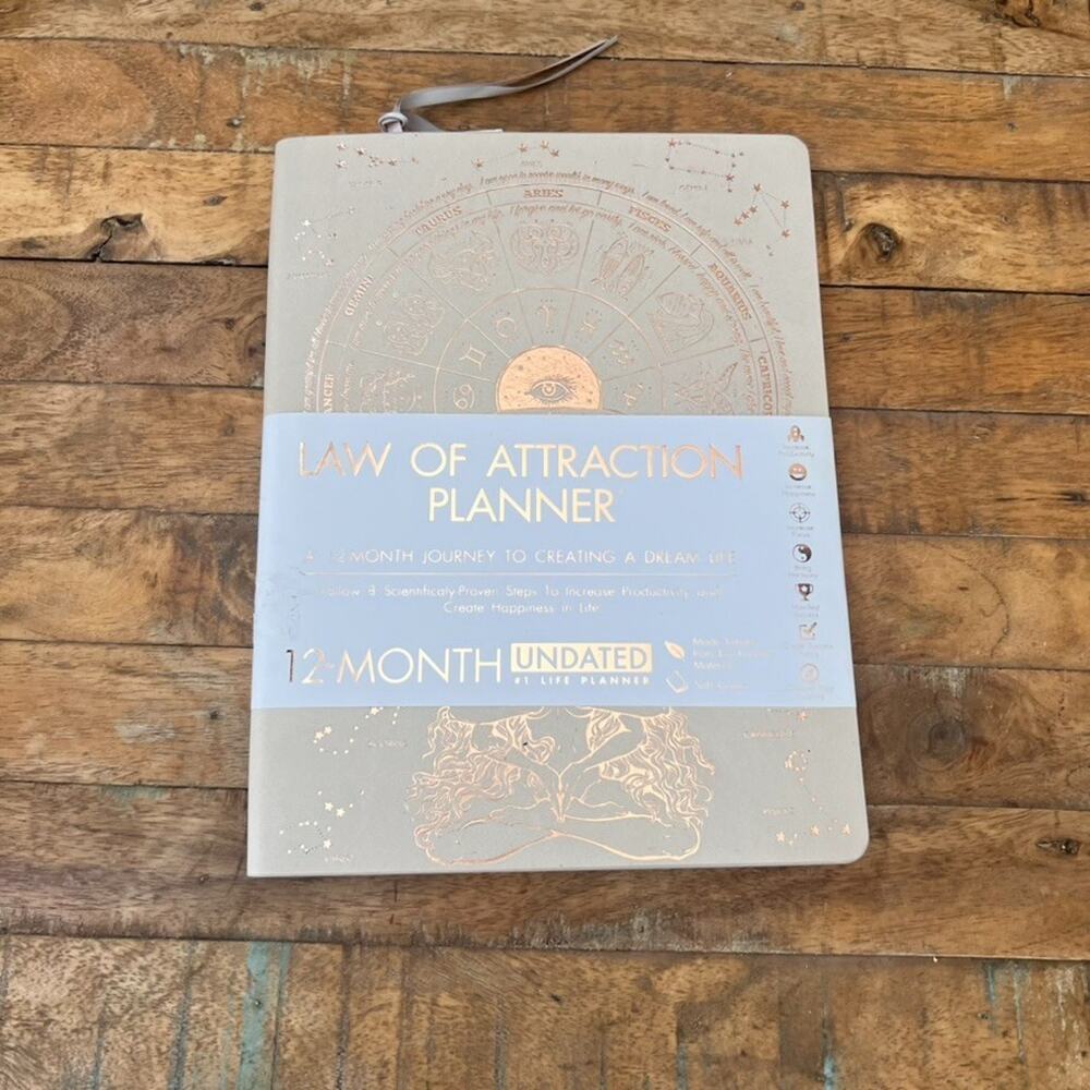 Law of Attraction Planner 12-Month Undated Journey To Creating A Dream Life